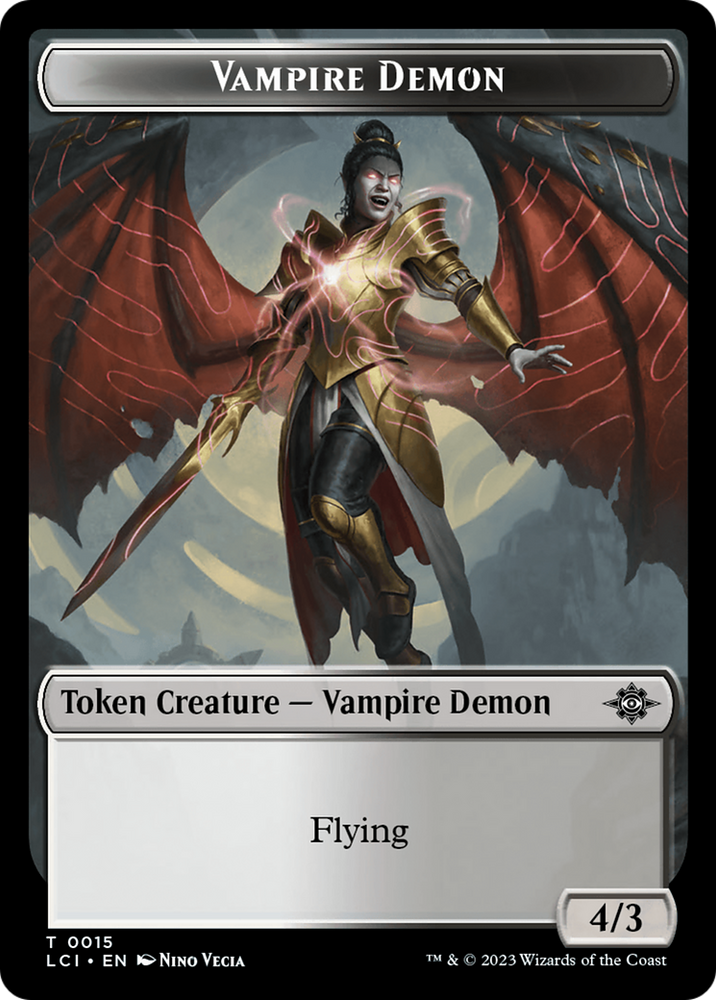 Vampire (0006) // Vampire Demon Double-Sided Token [The Lost Caverns of Ixalan Commander Tokens] Magic: The Gathering