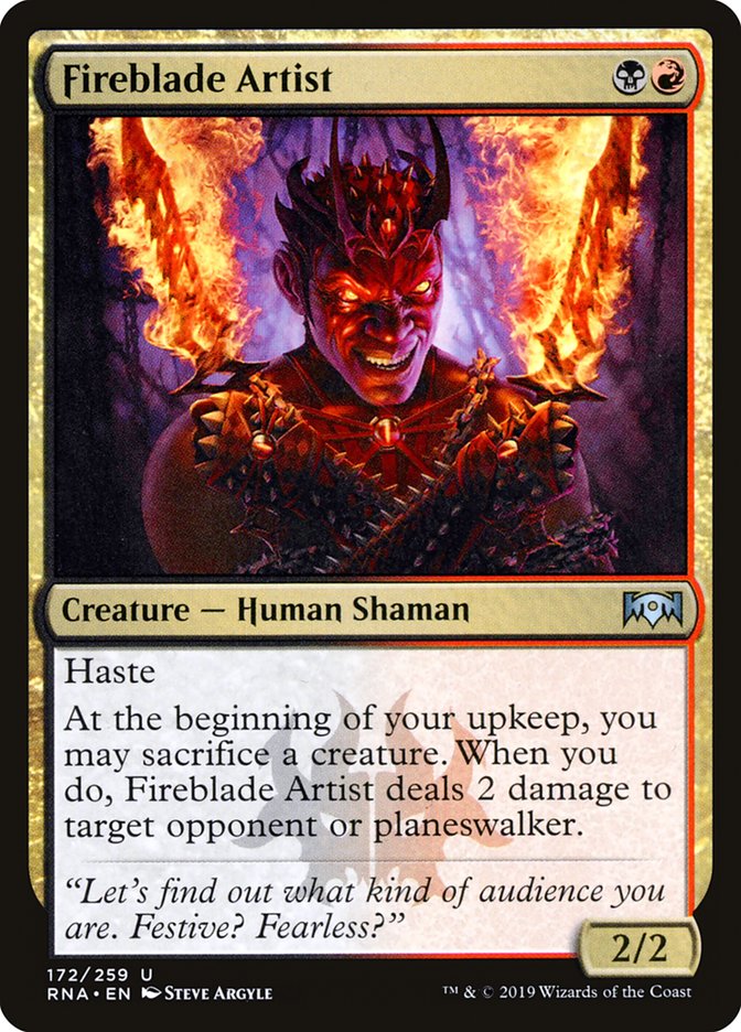 Fireblade Artist [Ravnica Allegiance] Magic: The Gathering