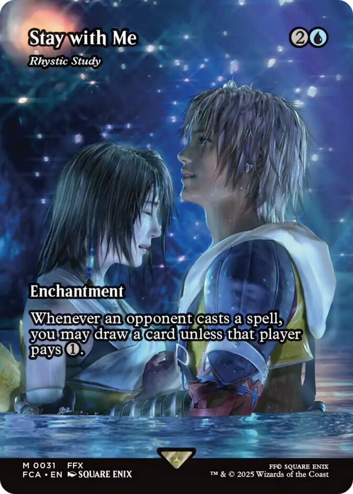Stay with Me - Rhystic Study (Showcase) [FINAL FANTASY : Through the Ages] Magic: The Gathering