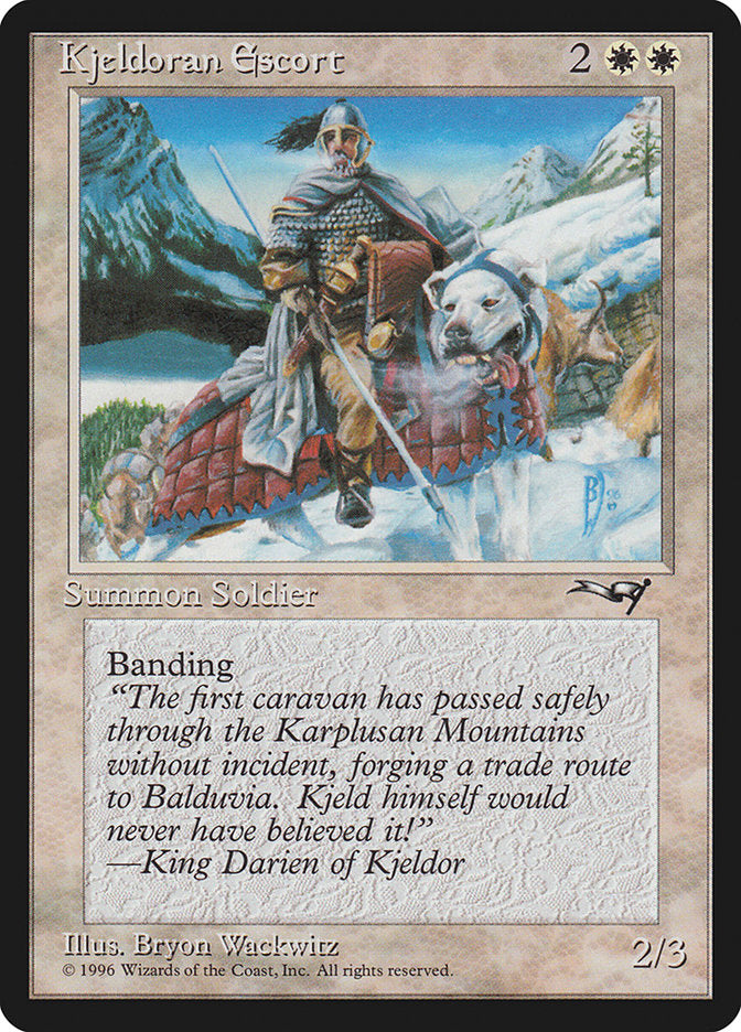 Kjeldoran Escort (Mountain Background) [Alliances] Magic: The Gathering