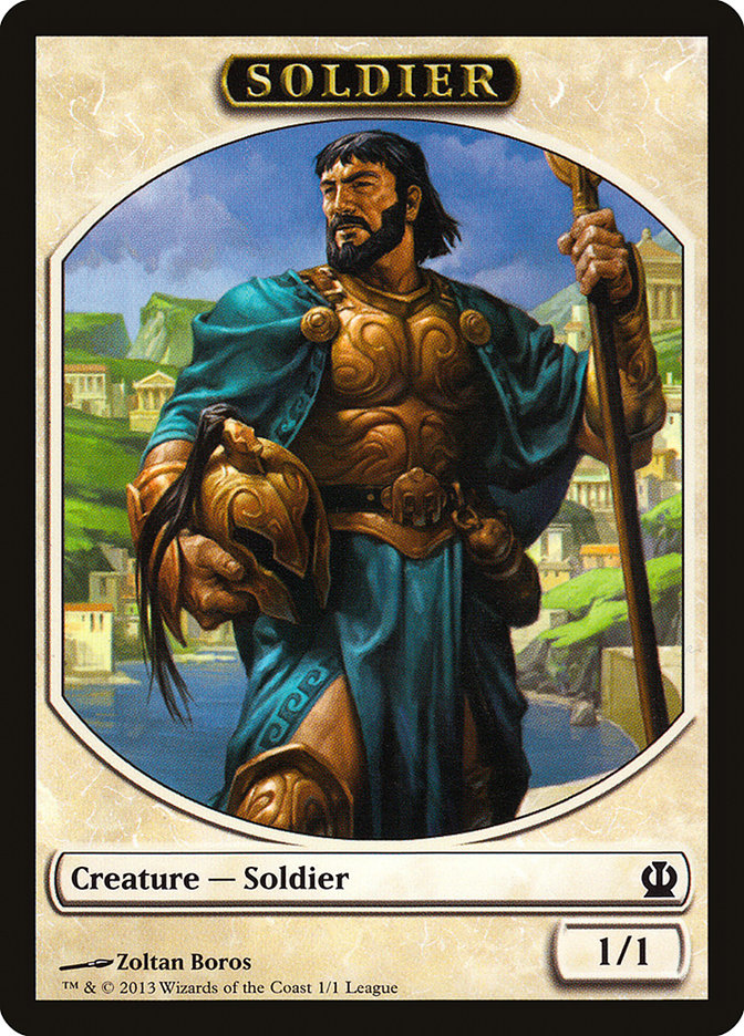 Soldier Token (Zoltan Boros) [League Tokens 2013] Magic: The Gathering