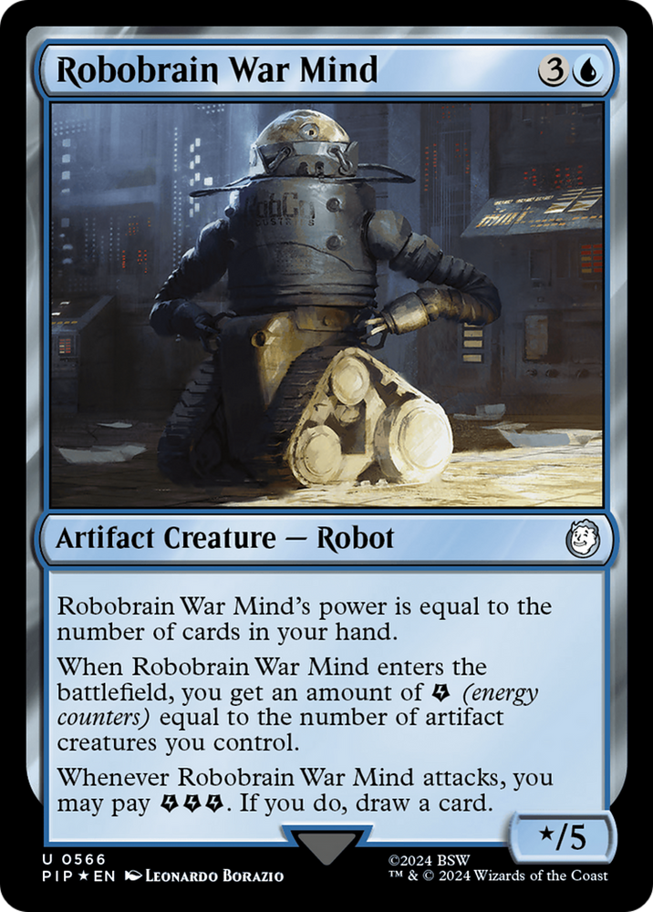 Robobrain War Mind (Surge Foil) [Fallout] Magic: The Gathering