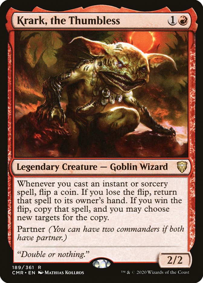 Krark, the Thumbless [Commander Legends] Magic: The Gathering