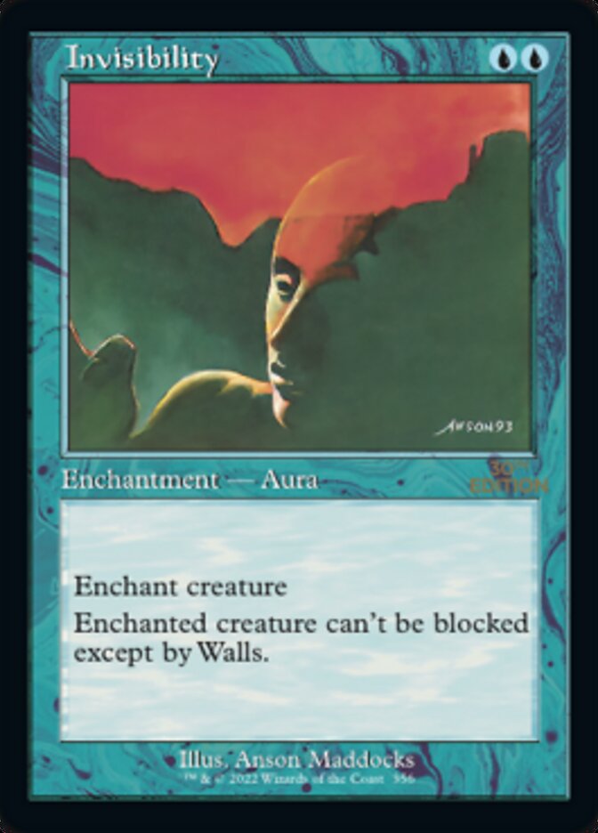 Invisibility (Retro) [30th Anniversary Edition] Magic: The Gathering
