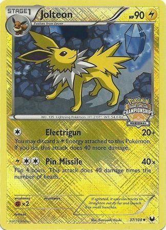 Jolteon (37/108) (Regional Championship) [League & Championship Cards] Pokémon
