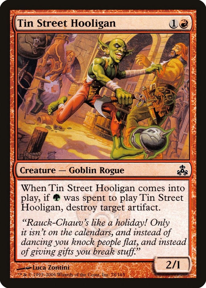 Tin Street Hooligan [Guildpact] Magic: The Gathering