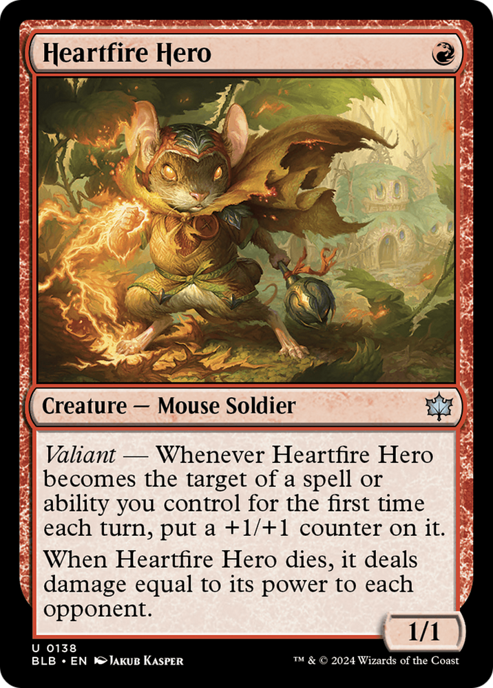 Heartfire Hero [Bloomburrow] Magic: The Gathering