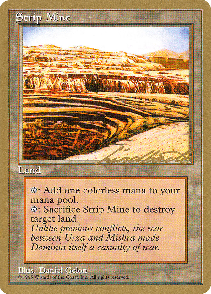 Strip Mine (Leon Lindback) [Pro Tour Collector Set] Magic: The Gathering
