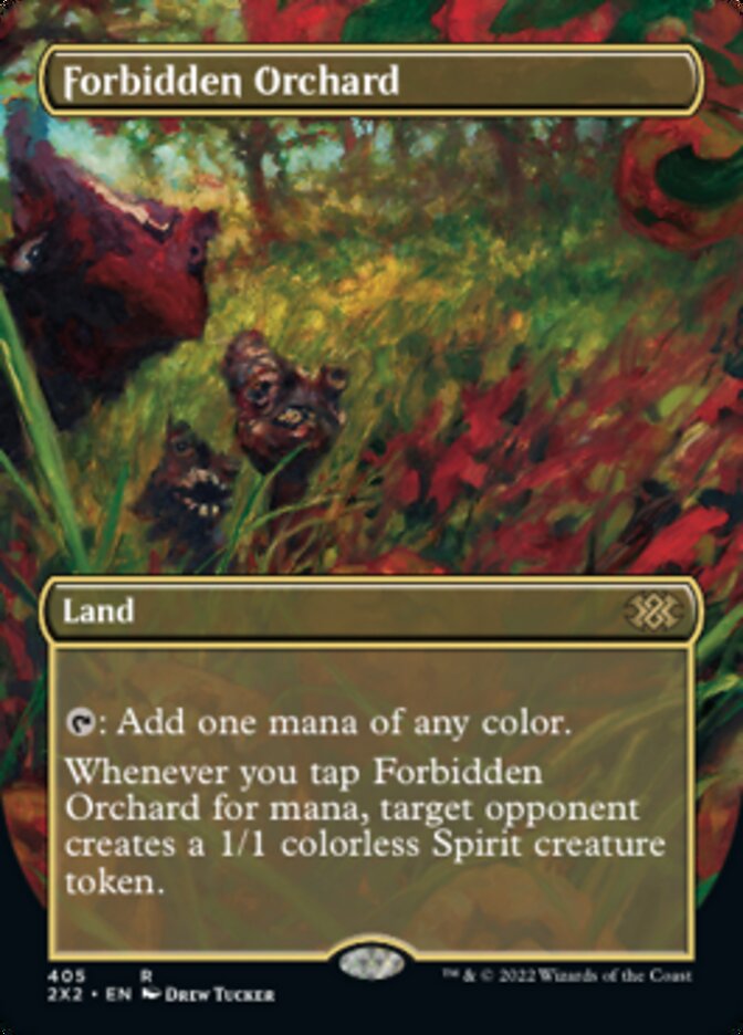 Forbidden Orchard (Borderless Alternate Art) [Double Masters 2022] Magic: The Gathering