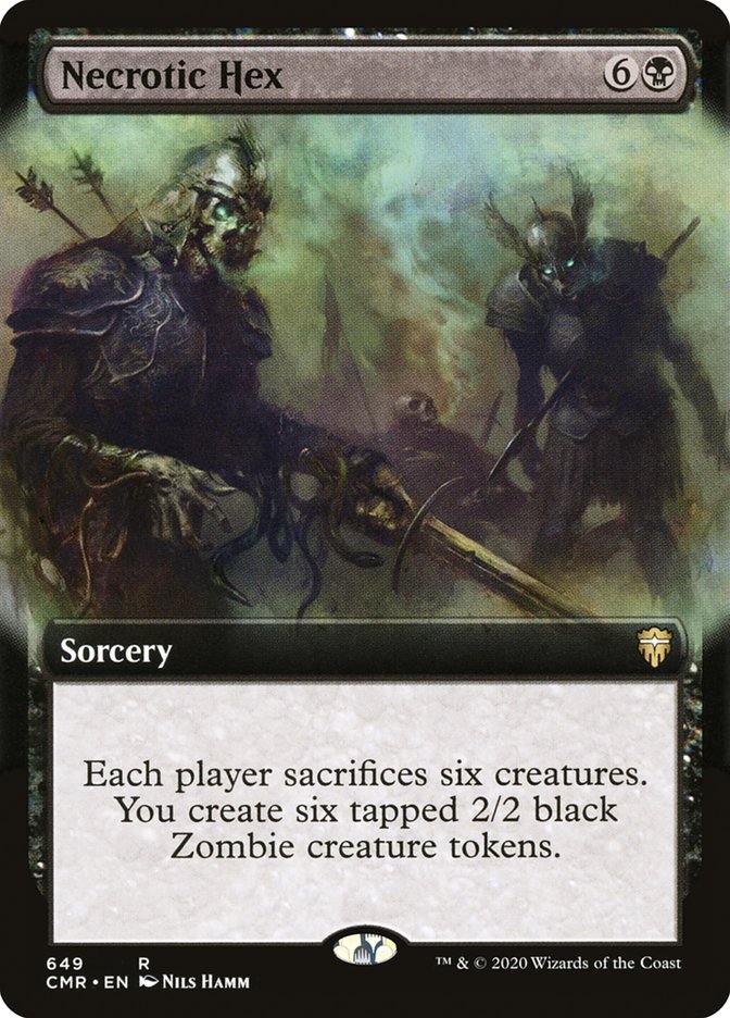 Necrotic Hex (Extended Art) [Commander Legends] Magic: The Gathering