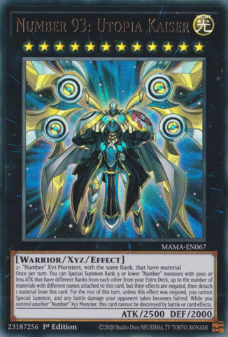 Number 93: Utopia Kaiser [MAMA-EN067] Ultra Rare - Yugioh Cards For Your TCG Needs!