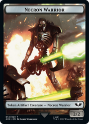 Necron Warrior // Insect Double-Sided Token [Warhammer 40,000 Tokens] Magic: The Gathering
