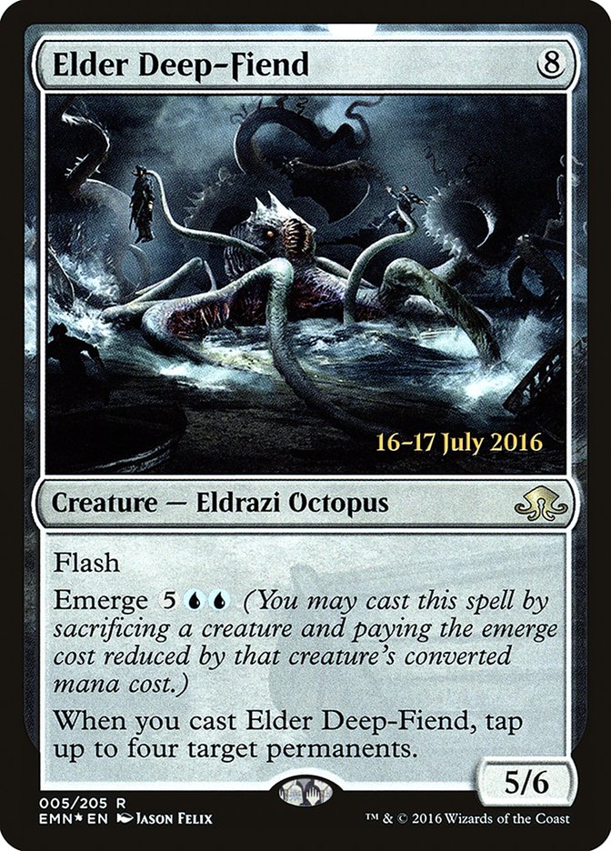 Elder Deep-Fiend [Eldritch Moon Prerelease Promos] Magic: The Gathering