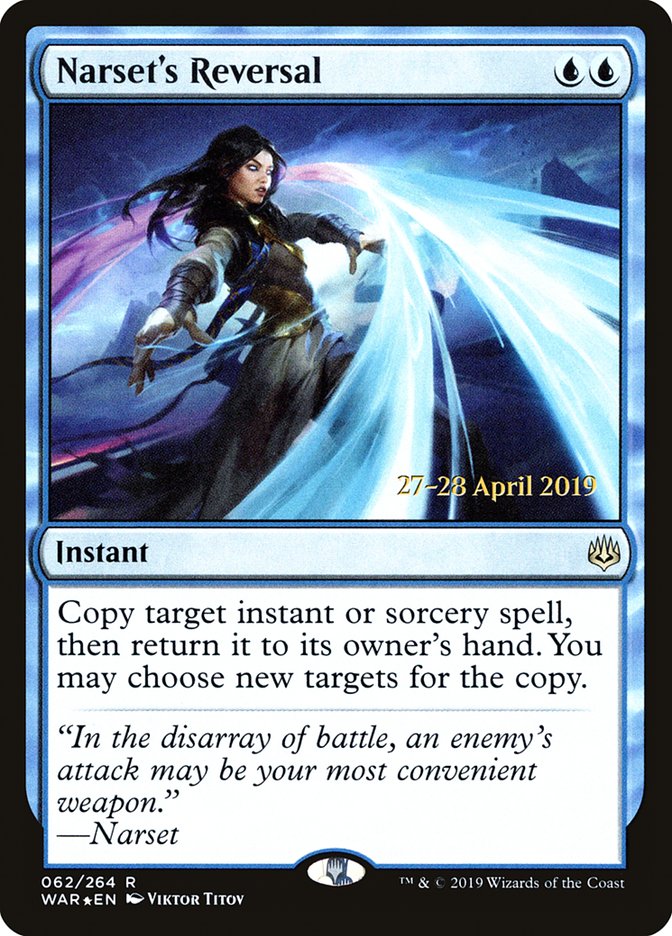 Narset's Reversal [War of the Spark Prerelease Promos] Magic: The Gathering