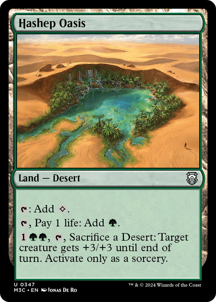 Hashep Oasis (Ripple Foil) [Modern Horizons 3 Commander] Magic: The Gathering