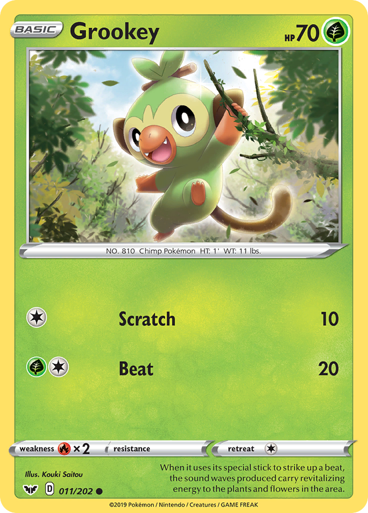 Grookey (011/202) [Sword & Shield: Base Set] Pokémon