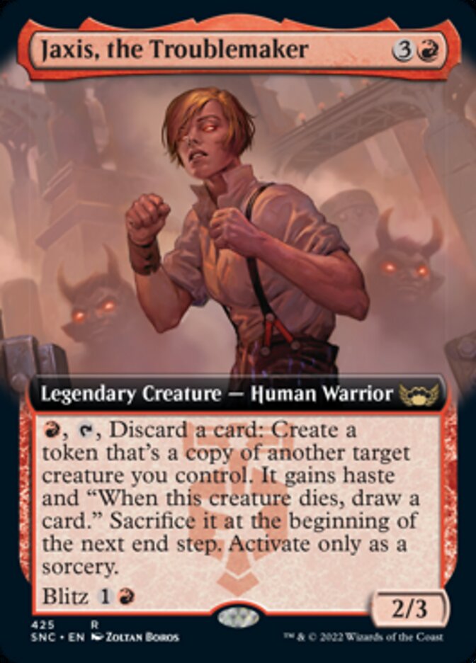 Jaxis, the Troublemaker (Extended Art) [Streets of New Capenna] Magic: The Gathering