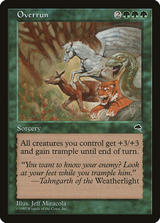 Overrun [Tempest] Magic: The Gathering