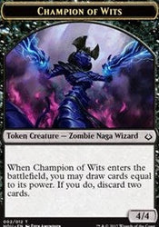 Champion of Wits // Warrior Double-Sided Token [Hour of Devastation Tokens] Magic: The Gathering