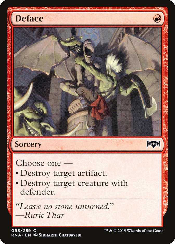 Deface [Ravnica Allegiance] Magic: The Gathering