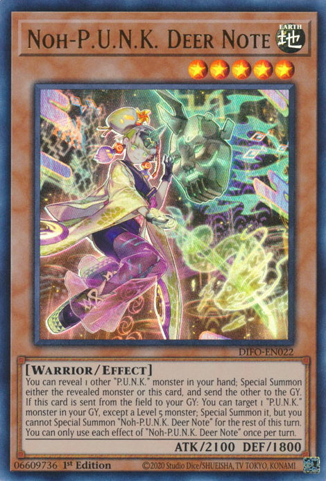 Noh-P.U.N.K. Deer Note [DIFO-EN022] Ultra Rare - Yugioh Cards For Your TCG Needs!