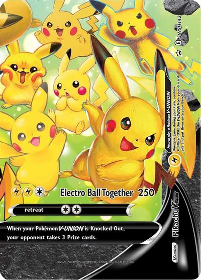 Pikachu V-UNION (SWSH142) (Celebrations) [Sword & Shield: Black Star Promos] Pokémon