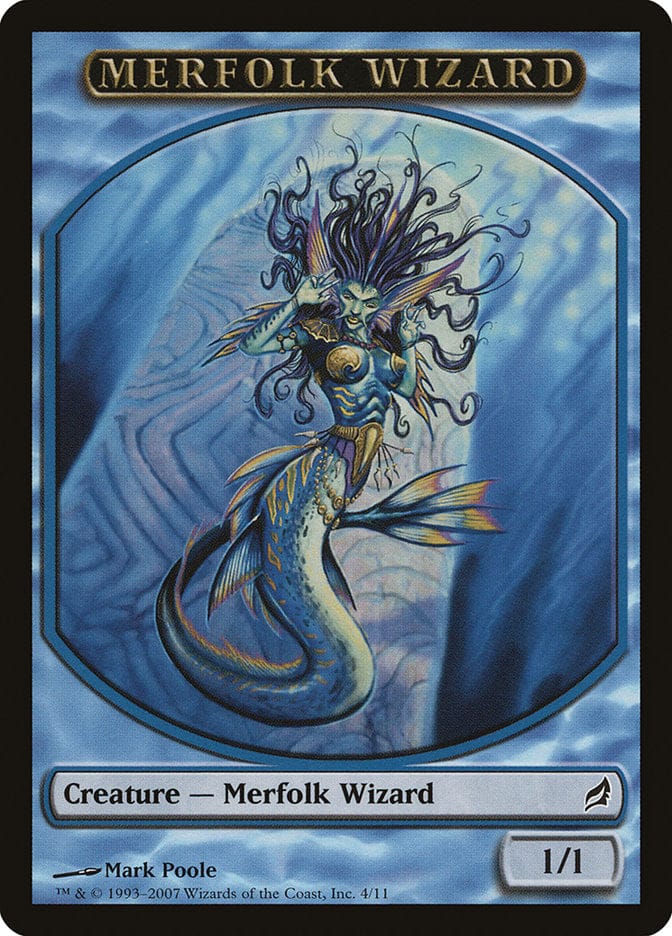 Merfolk Wizard Token [Lorwyn Tokens] Magic: The Gathering