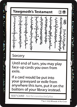 Yawgmoth's Testament (2021 Edition) [Mystery Booster Playtest Cards] Magic: The Gathering