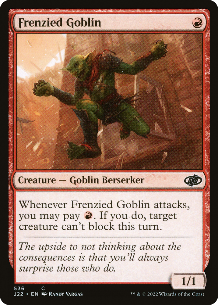 Frenzied Goblin [Jumpstart 2022] Magic: The Gathering