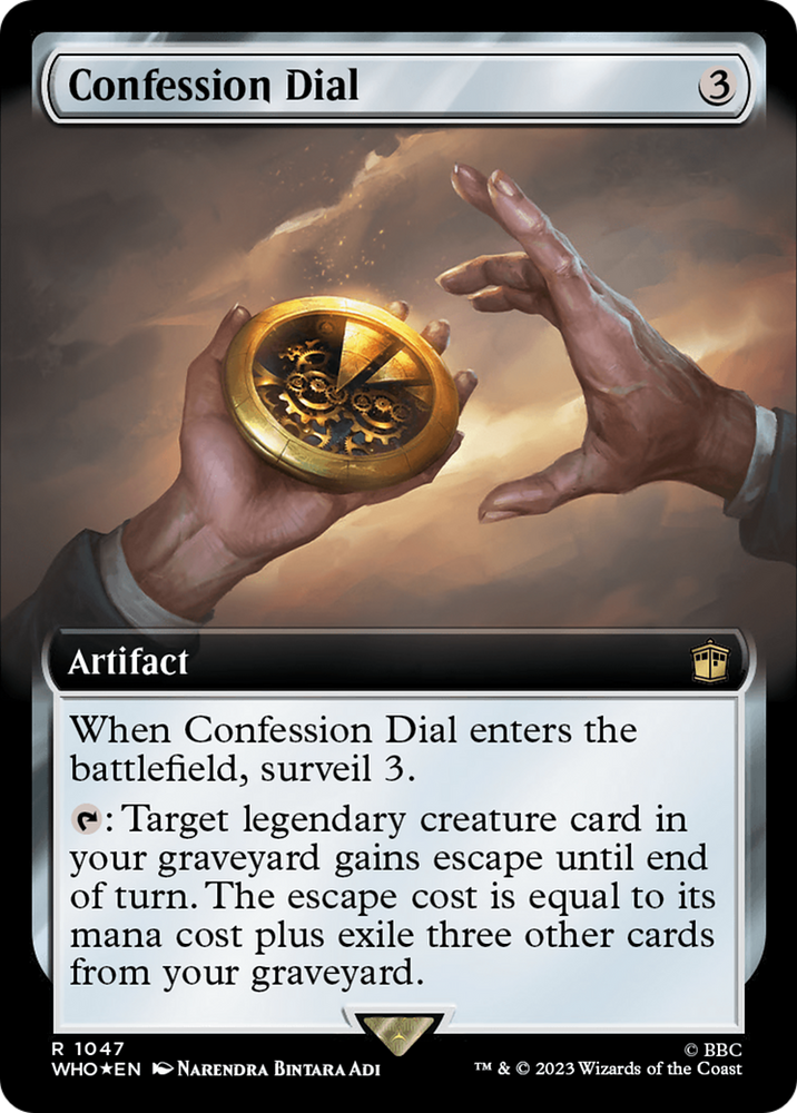 Confession Dial (Extended Art) (Surge Foil) [Doctor Who] Magic: The Gathering