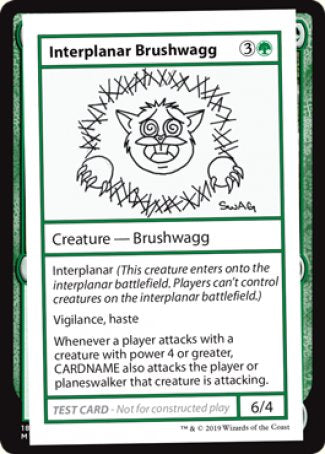 Interplanar Brushwagg (2021 Edition) [Mystery Booster Playtest Cards] Magic: The Gathering