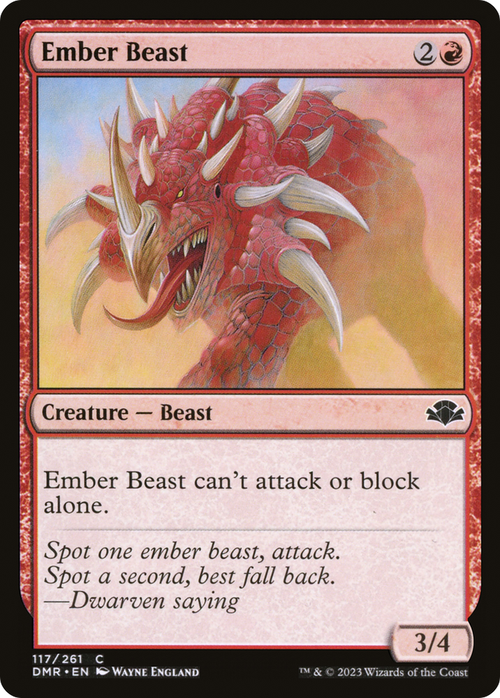 Ember Beast [Dominaria Remastered] Magic: The Gathering