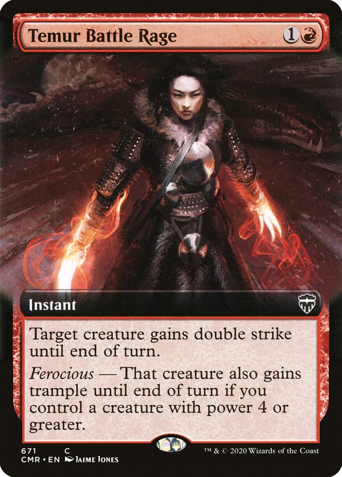 Temur Battle Rage (Extended Art) [Commander Legends] Magic: The Gathering