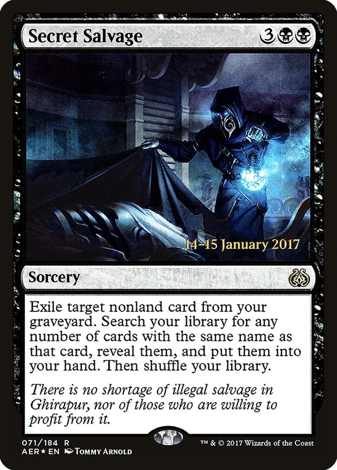 Secret Salvage [Aether Revolt Prerelease Promos] Magic: The Gathering