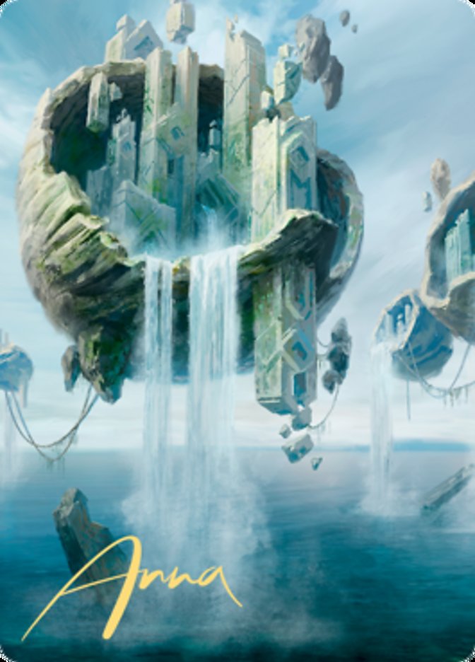 Island 2 Art Card (Gold-Stamped Signature) [Zendikar Rising Art Series] Magic: The Gathering
