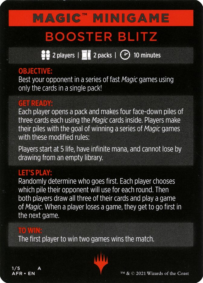 Booster Blitz (Magic Minigame) [Innistrad: Midnight Hunt Minigame] Magic: The Gathering