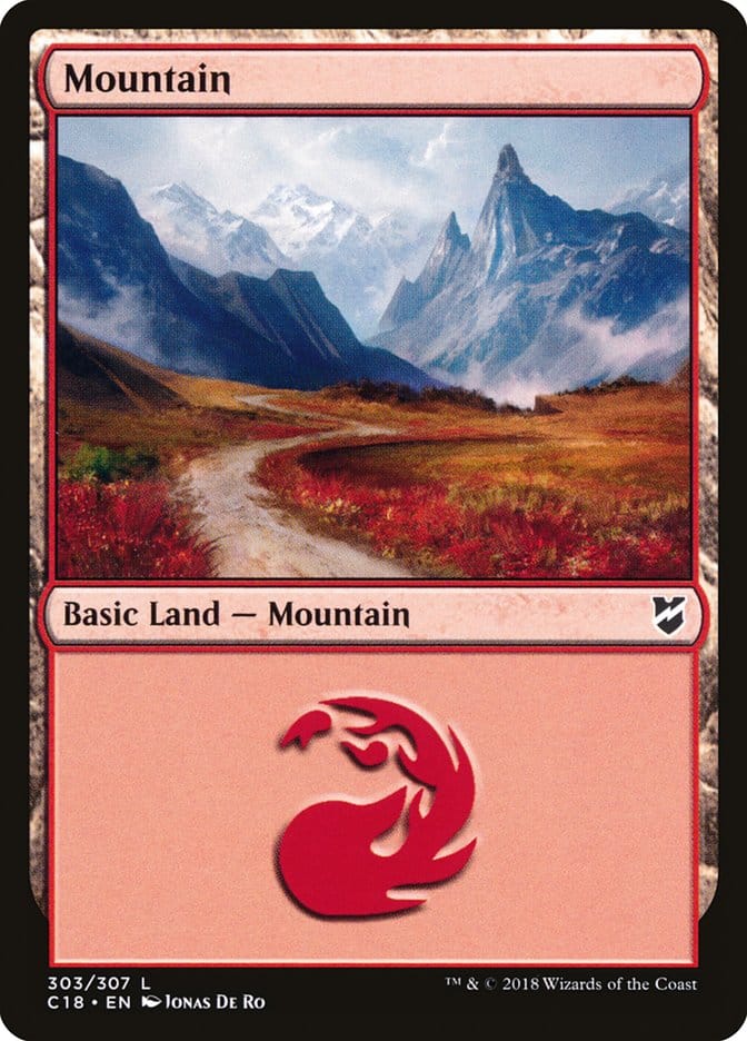 Mountain (303) [Commander 2018] Magic: The Gathering