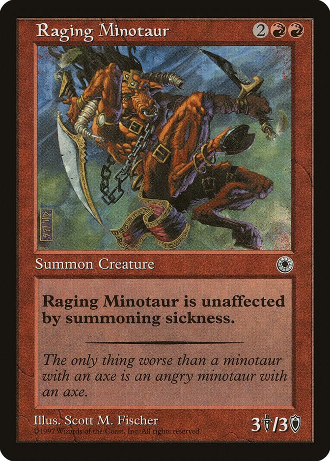 Raging Minotaur [Portal] Magic: The Gathering