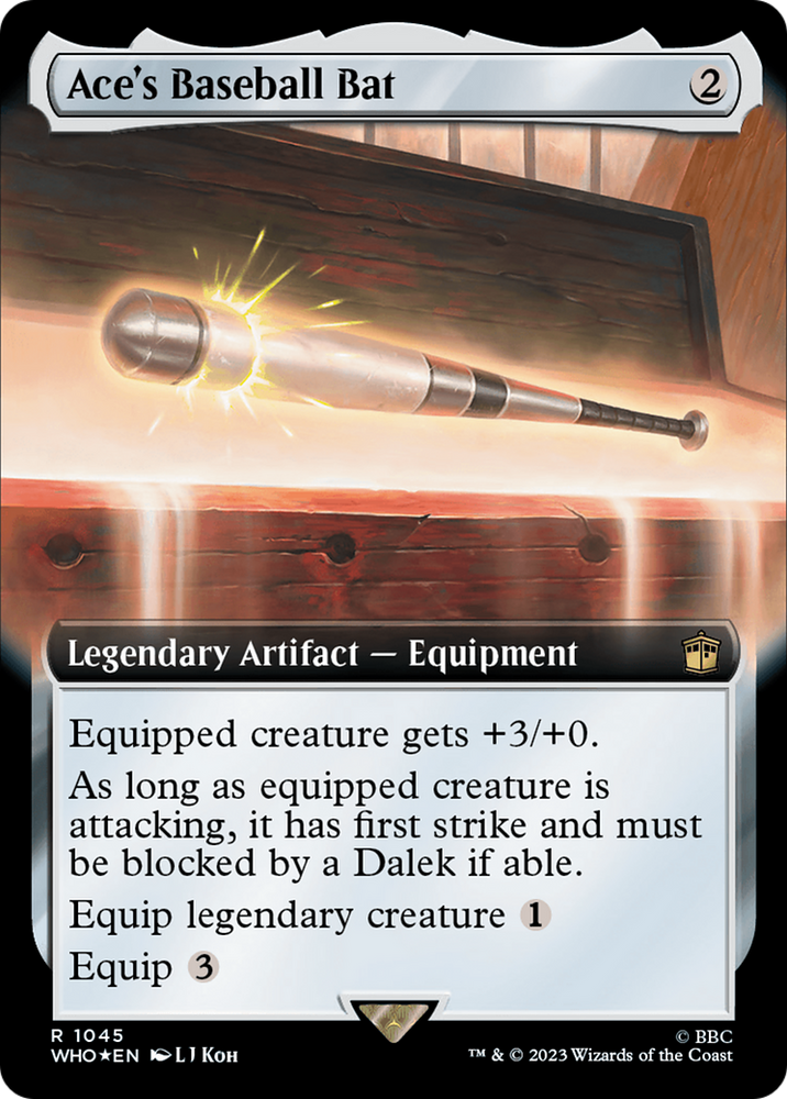 Ace's Baseball Bat (Extended Art) (Surge Foil) [Doctor Who] Magic: The Gathering
