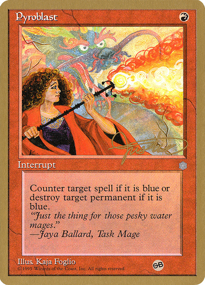Pyroblast (Mark Justice) (SB) [Pro Tour Collector Set] Magic: The Gathering
