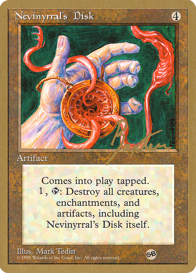 Nevinyrral's Disk (George Baxter) (SB) [Pro Tour Collector Set] Magic: The Gathering