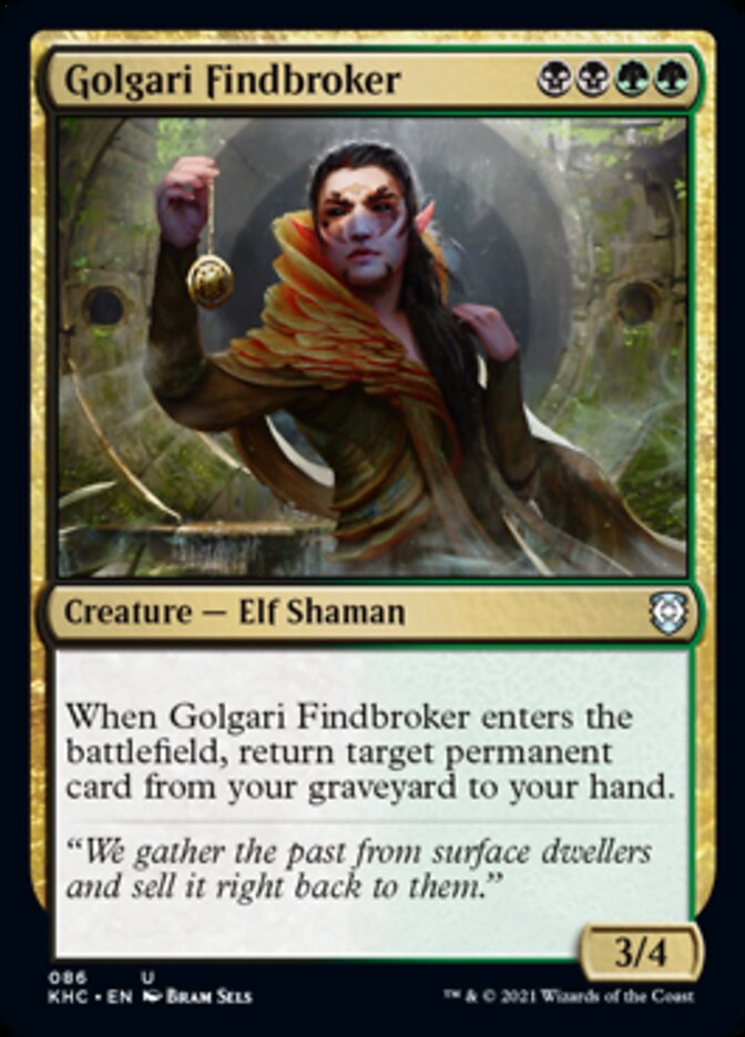 Golgari Findbroker [Kaldheim Commander] Magic: The Gathering