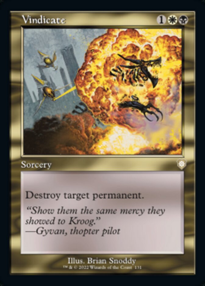 Vindicate (Retro) [The Brothers' War Commander] Magic: The Gathering