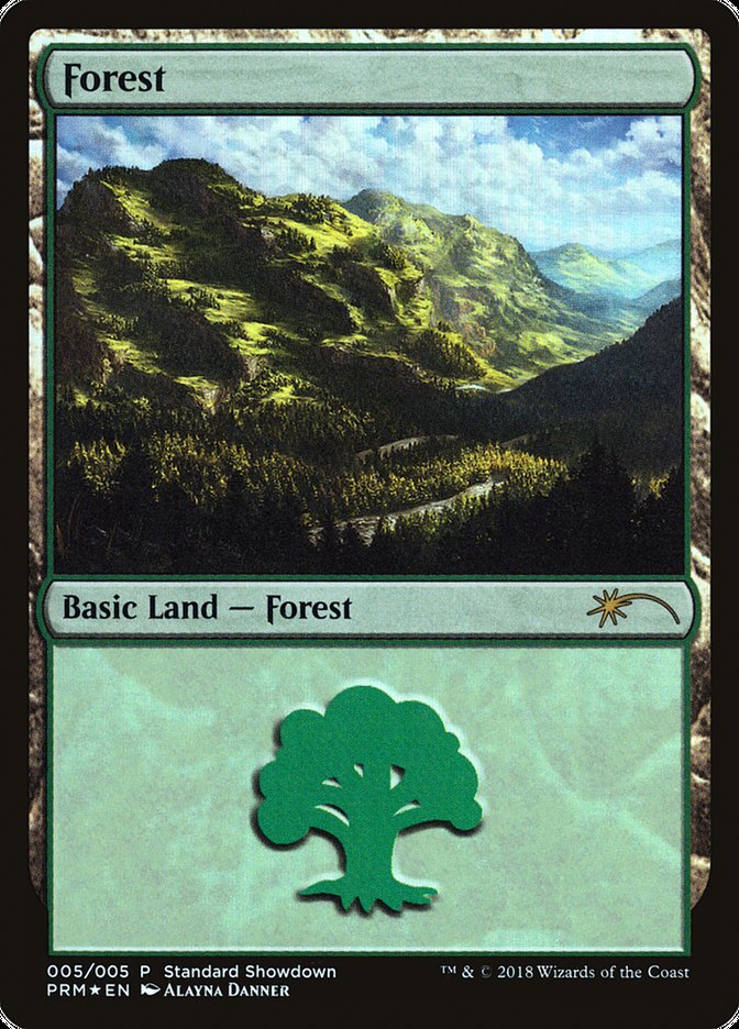 Forest (Alayna Danner) [Standard Showdown Promos] Magic: The Gathering