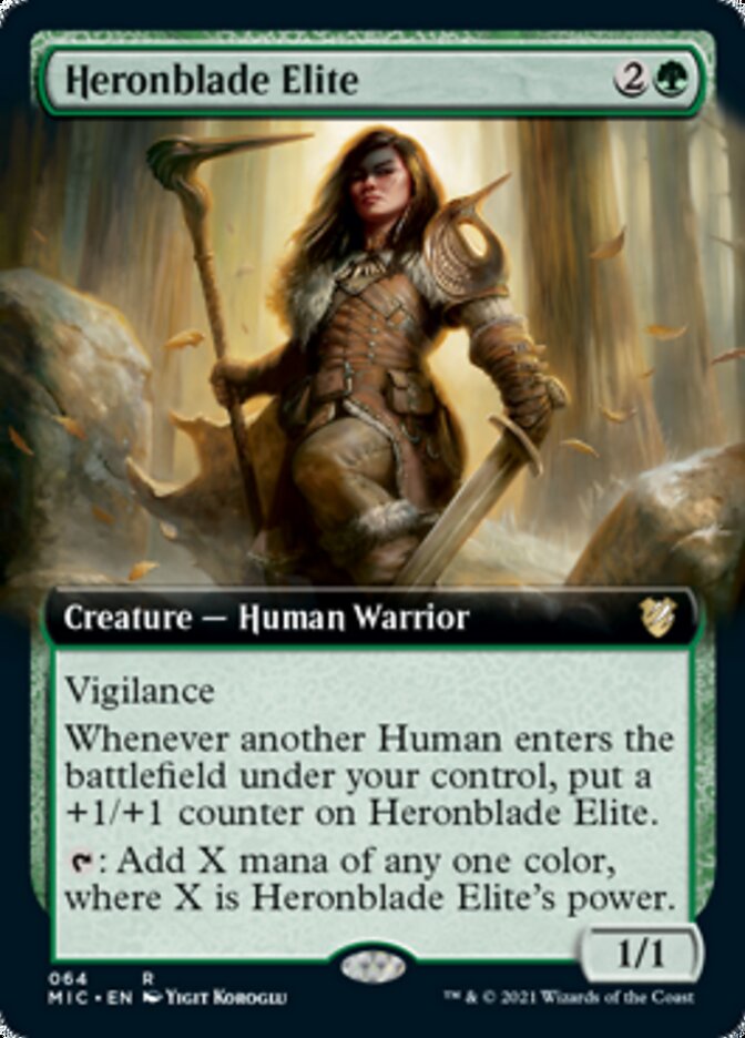 Heronblade Elite (Extended Art) [Innistrad: Midnight Hunt Commander] Magic: The Gathering