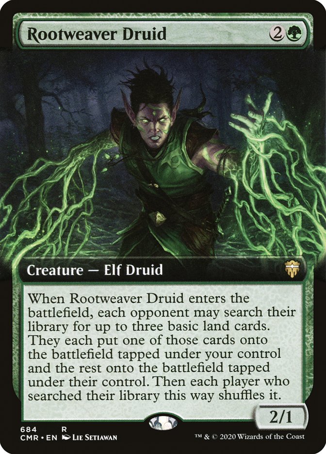 Rootweaver Druid (Extended Art) [Commander Legends] Magic: The Gathering