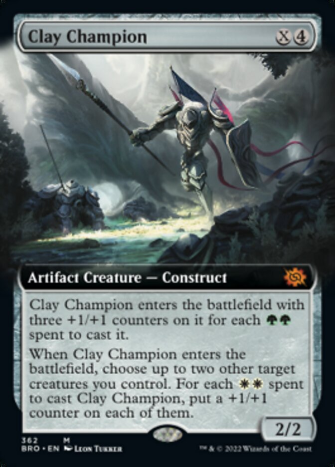 Clay Champion (Extended Art) [The Brothers' War] Magic: The Gathering