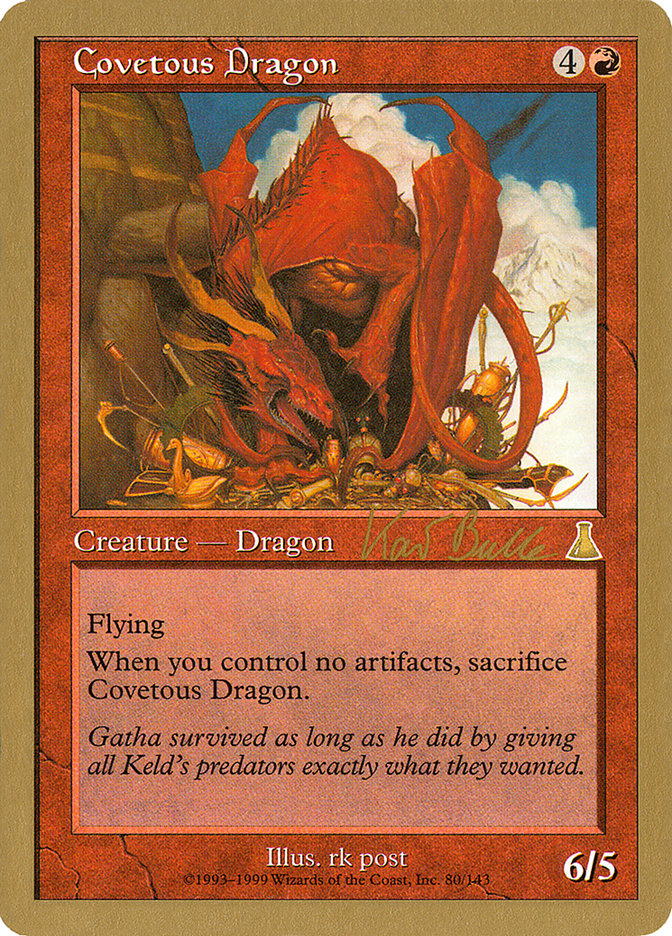 Covetous Dragon (Kai Budde) [World Championship Decks 1999] Magic: The Gathering