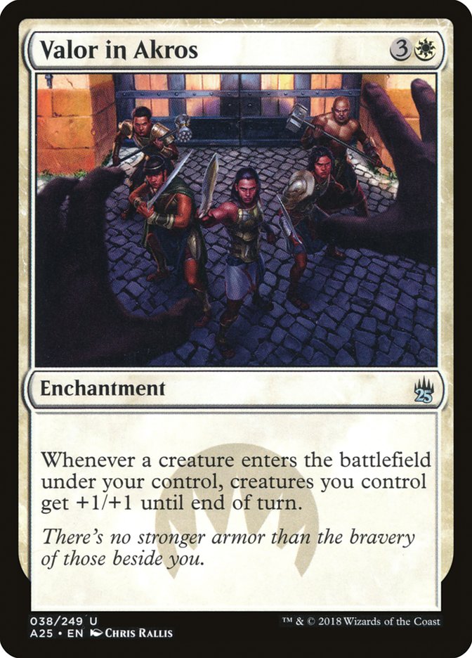 Valor in Akros [Masters 25] Magic: The Gathering
