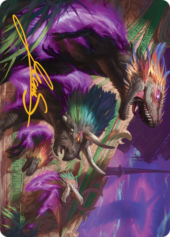 Burning Sun's Fury Art Card (Gold-Stamped Signature) [March of the Machine Art Series] Magic: The Gathering